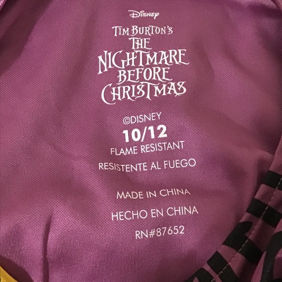 Disney The Nightmare Before Christmas Sally Patchwork Nightgown Girls 10 12 - Picture 5 of 7